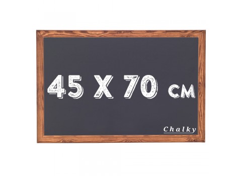 Chalky Kara Tahta Ahşap Çerçeveli 45x70 cm